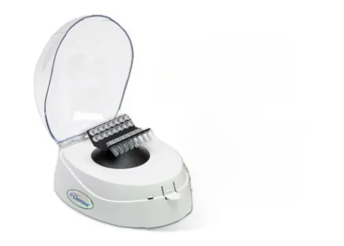 Mini Centrifuge with Rotors For Microtubes and PCR Tubes, Coconut (Clear) Colored Lid